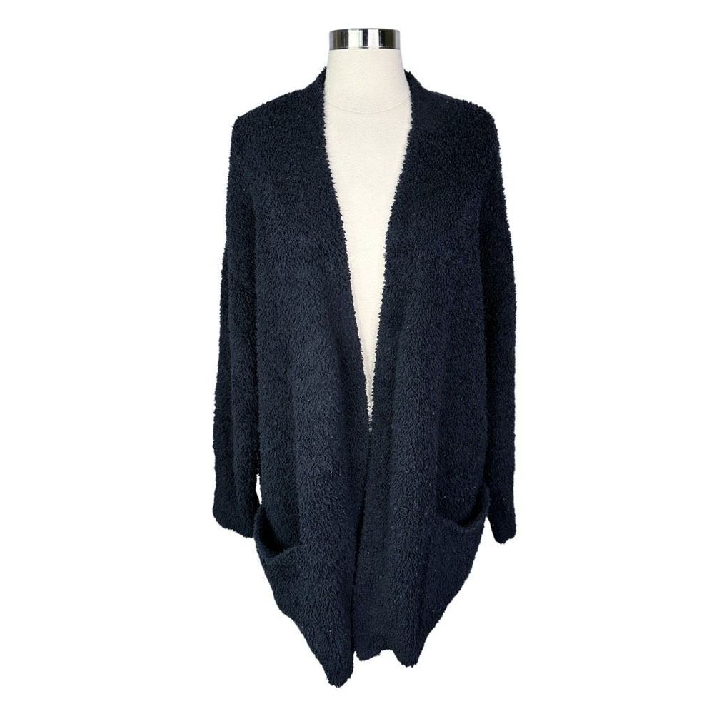 Barefoot Dreams Cozy Chic Cardigan in Black - Size Large